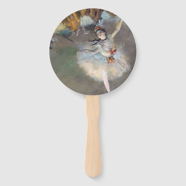 Abanico Edgar Degas - La estrella / bailarina en el escena (Anverso)