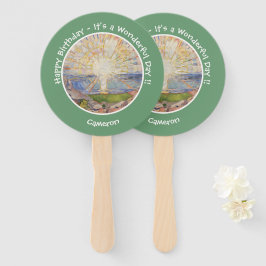 Abanico Edvard Munch The Sun (Solen) - Artículos Fiestas S