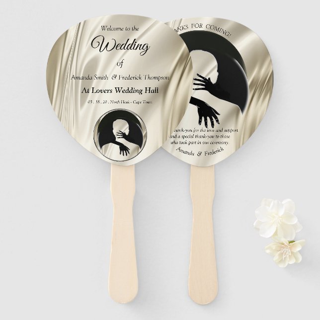 Abanico El amor es todo lo que hay fans de la mano (Anverso y reverso)