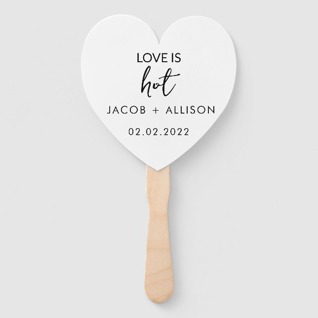 Abanico El amor está caliente (Anverso)