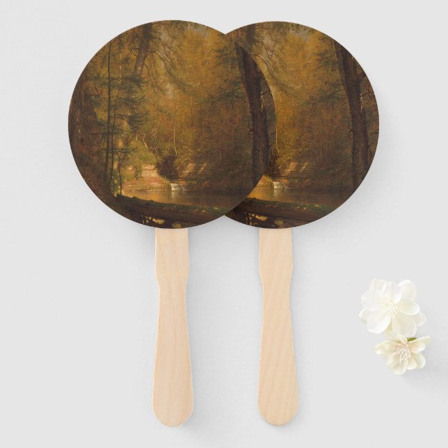 Abanico El arte de la piscina de truchas (1870) - ventilad (Anverso y reverso)