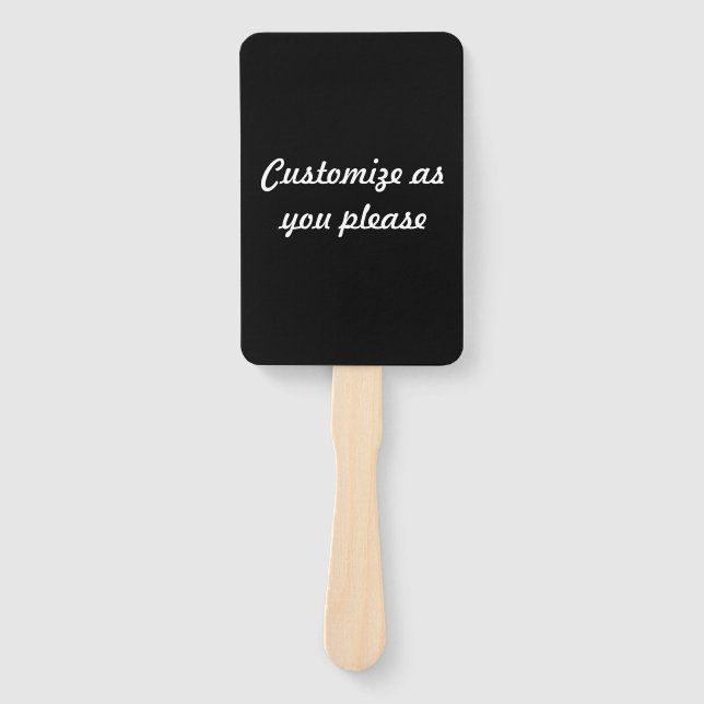 Abanico El Boda negro demencial (el negro más oscuro) (Anverso)