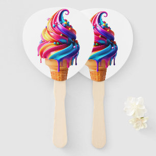 Abanico El clásico cono de helado vibrante de SlipperyJoe 