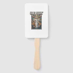 Abanico Él Es Rizzin Camiseta De Vidrio Pintado De Pascua 