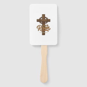 Abanico Él ha resucitado Cruz Corona de Espinas Camiseta C