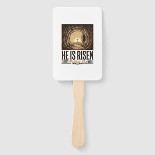 Abanico Él ha resucitado Tumba de Pascua Cruz Camiseta cri
