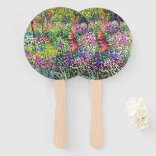 Abanico El jardín Iris de Claude Monet Keychain