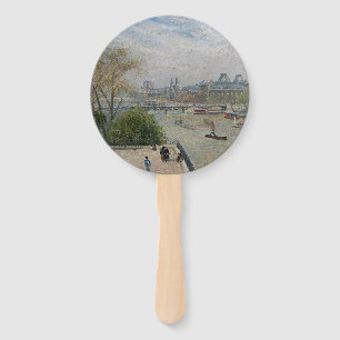 Abanico El Louvre, la primavera de Camille Pissarro