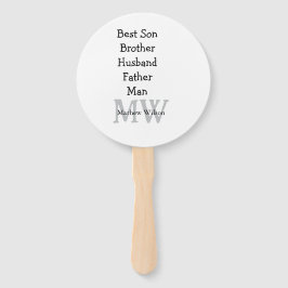 Abanico El mejor hombre hijo marido papá cita el texto del