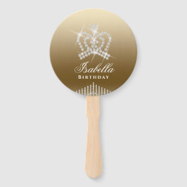 Abanico El oro reluciente de la corona