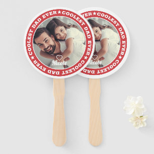 Abanico El papá más genial jamás Foto personalizada modern