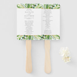 Abanico El programa de recogida de Bodas verdes y dorados