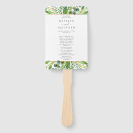 Abanico El programa de recogida de Bodas verdes y dorados