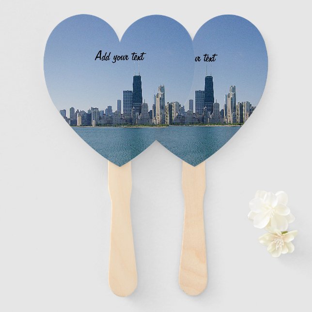 Abanico El Skyline de Chicago (Anverso y reverso)