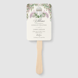 Abanico Elegant Blush Garden Wedding Program