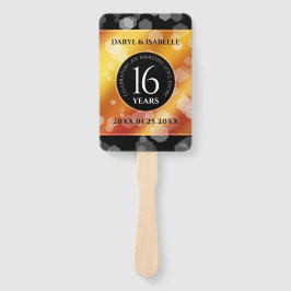 Abanico Elegante 16º Aniversario del Boda de Topaz de Oro