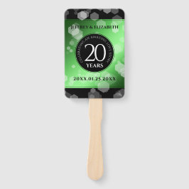 Abanico Elegante 20° Aniversario del Boda Esmeralda