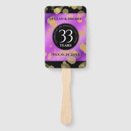 Abanico Elegante 33° Aniversario del Boda Ametista