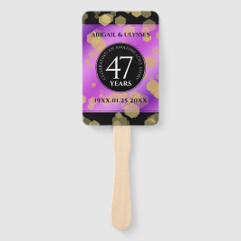 Abanico Elegante 47° Aniversario del Boda Ametista