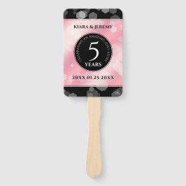 Abanico Elegante 5º Rosa Aniversario del Boda del Cuartz