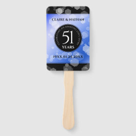 Abanico Elegante 51° Aniversario del Boda Sapphire