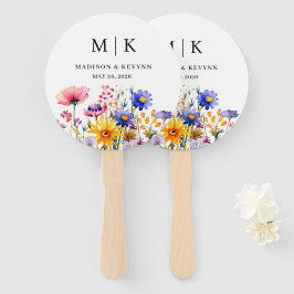 Abanico Elegante Boda Boho Wildflower