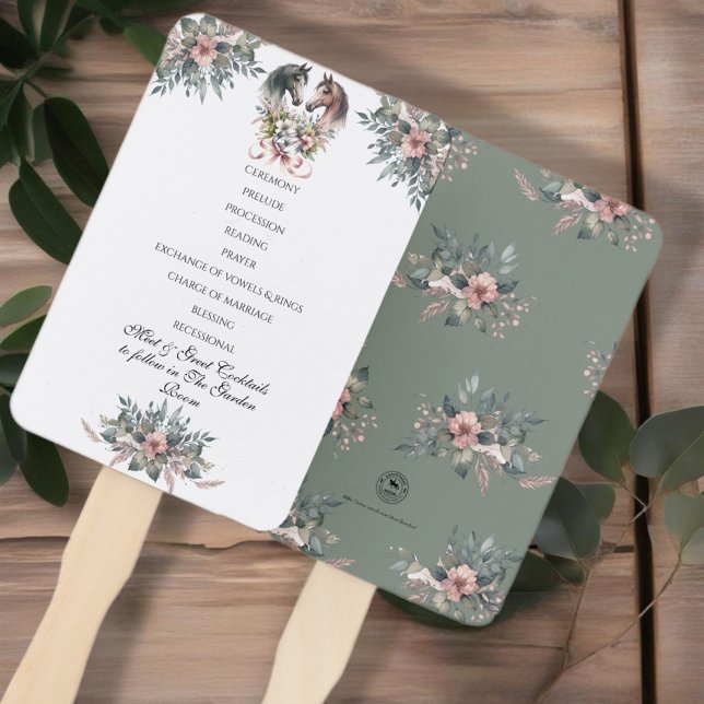 Abanico Elegante Boda de caballos de primavera (Enjoy this beautiful collection of elegant watercolor designs.)