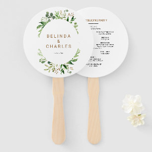 Abanico Elegante Boda Eucalyptus Leaf Greenery