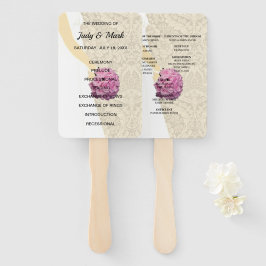 Abanico Elegante Boda Filigree Programa Gown