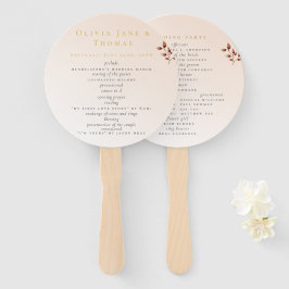 Abanico Elegante Boda floral Naranja beige de Rubor modern