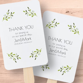 Abanico Elegante Boda Moderno. Gracias.