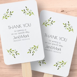 Abanico Elegante Boda Moderno. Gracias.