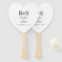 Elegante Boda Monograma moderno de Moda blanca y n