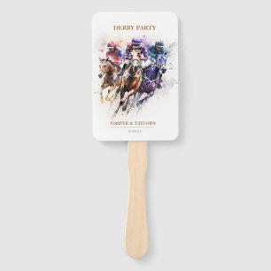 Abanico Elegante caballo de raza Derby Fiesta Ecuestre