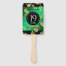 Abanico Elegante celebración del 19° Aniversario del Boda