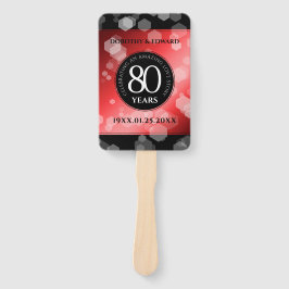 Abanico Elegante celebración del 80° Aniversario del Boda 