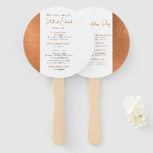 Abanico Elegante ceremonia de boda personalizada con lámin