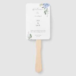 Abanico Elegante conjunto de ventiladores de hidrangea bla