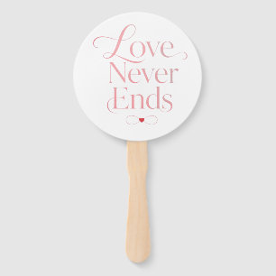 Abanico Elegante "El Amor Nunca Termina" Minimalista
