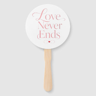 Abanico Elegante "El Amor Nunca Termina" Minimalista