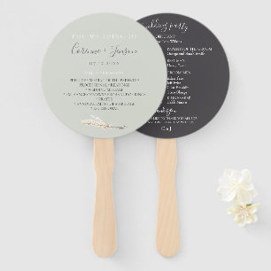 Abanico Elegante Fans del Programa de Boda Lunaria