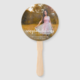 Abanico Elegante Felicitaciones Graduación de Foto Graduad