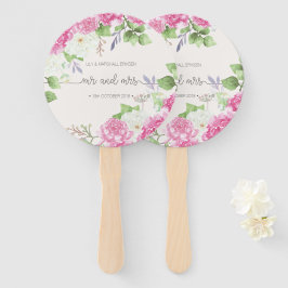 Abanico Elegante Floral Sr. y Sra. Boda | Hinchas manuales