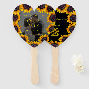 Abanico Elegante foto rústica favorita de boda