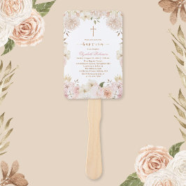 Abanico Elegante grupo de fans del bautismo floral de boho