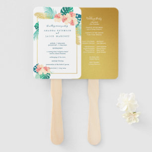 Abanico Elegante hincha de mano del programa hawaiano Hibi