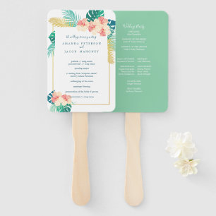 Abanico Elegante hincha de mano del programa hawaiano Hibi
