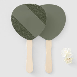 Abanico Elegante hincha de óval diagonal envuelto en verde