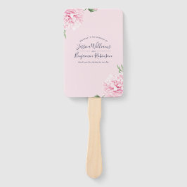 Abanico Elegante Itinerario De Bienvenida Moderna Rosa