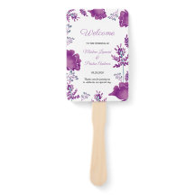 Elegante moda Acuarela Púrpura Programa de Boda